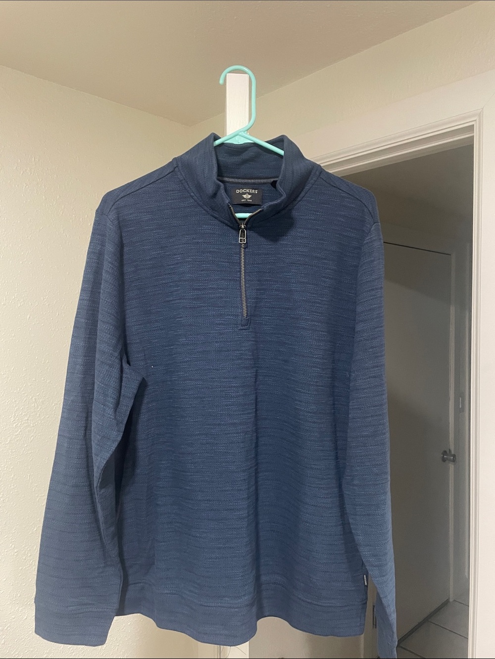 Dockers Men's Navy Blue Half-Zip Sweater Pullover